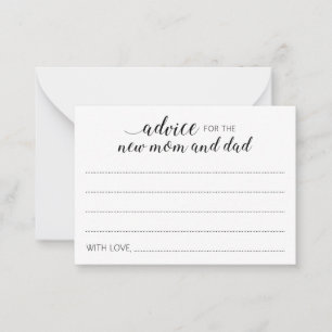 Elegant Advice for the New Mum Dad Baby Shower Card