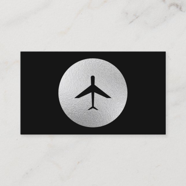 Elegant Aeroplane Business Card (Front)