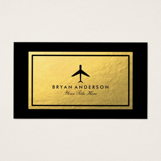 Elegant Aeroplane Business Card