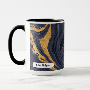Elegant Aesthetic Gold Vein Luxe Agate Marble Mug