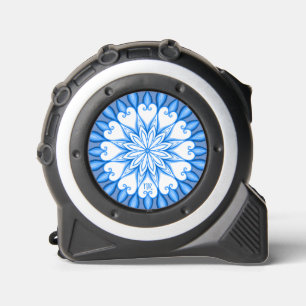 Elegant Aesthetic White & Blue Mandala Monogrammed 1