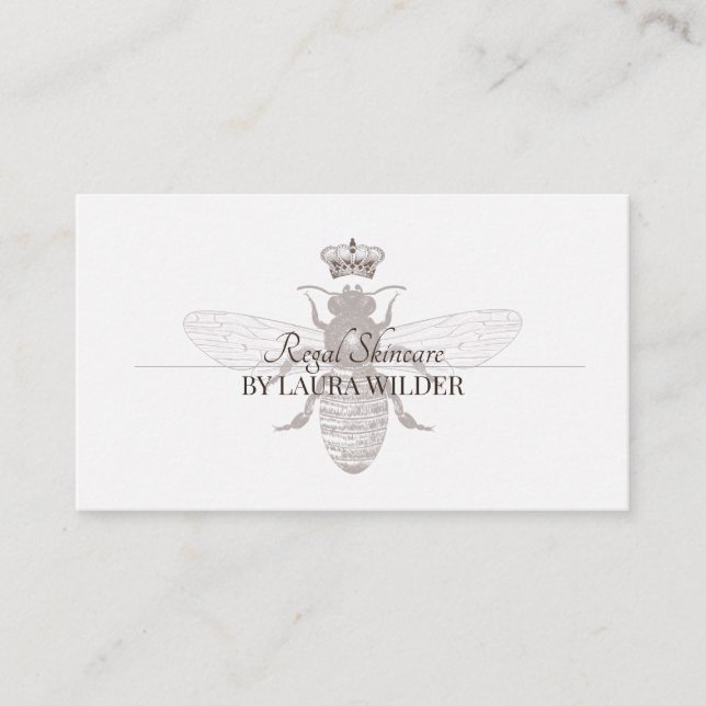Elegant Aesthetician Business Card (Front)