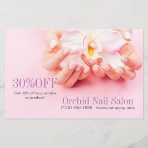Elegant Aesthetician SPA Nail Salon Price Lists Flyer