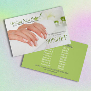 Elegant Aesthetician SPA Nail Salon Price Lists Flyer
