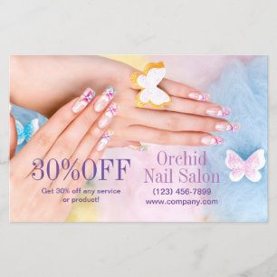 Elegant Aesthetician SPA Nail Salon Price Lists Flyer