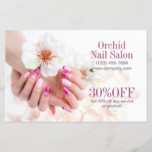 Elegant Aesthetician SPA Nail Salon Price Lists Flyer