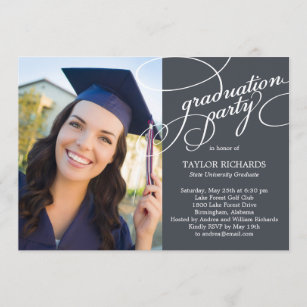 Elegant Affair Graduation Invite - Editable Colour