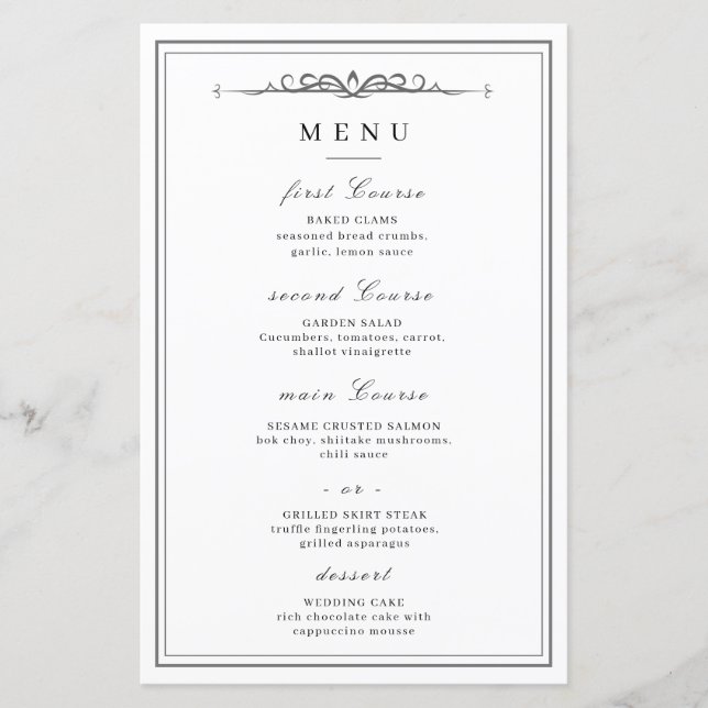 Elegant Affair minimalist Wedding (Front)