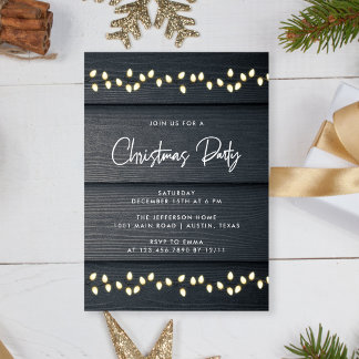 Elegant Affordable Family Christmas Party Invitation