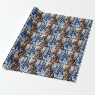 Elegant Afghan Hound Winter Wonderland Christmas Wrapping Paper