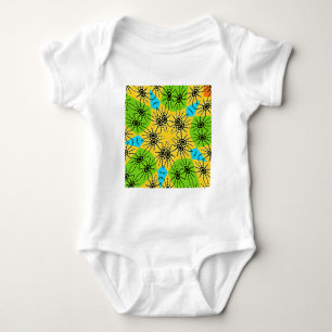 Elegant African-Inspired Spider Traditional Motif Baby Bodysuit