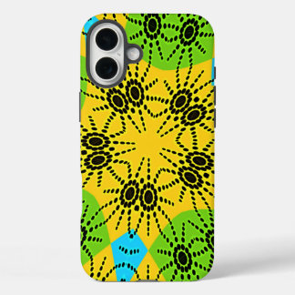 Elegant African-Inspired Spider Traditional Motif iPhone 16 Plus Case