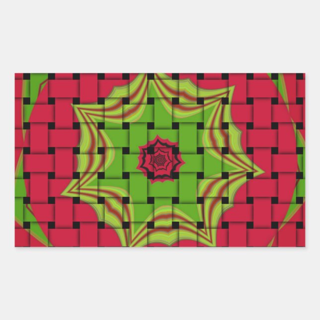 Elegant African Lovely Woven vector print pattern  Rectangular Sticker (Front)