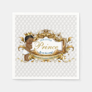 Elegant African Prince White Diamond Napkin