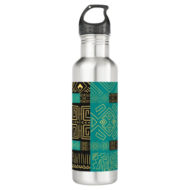 Elegant African Tribal Geometric Pattern  710 Ml Water Bottle (Front)