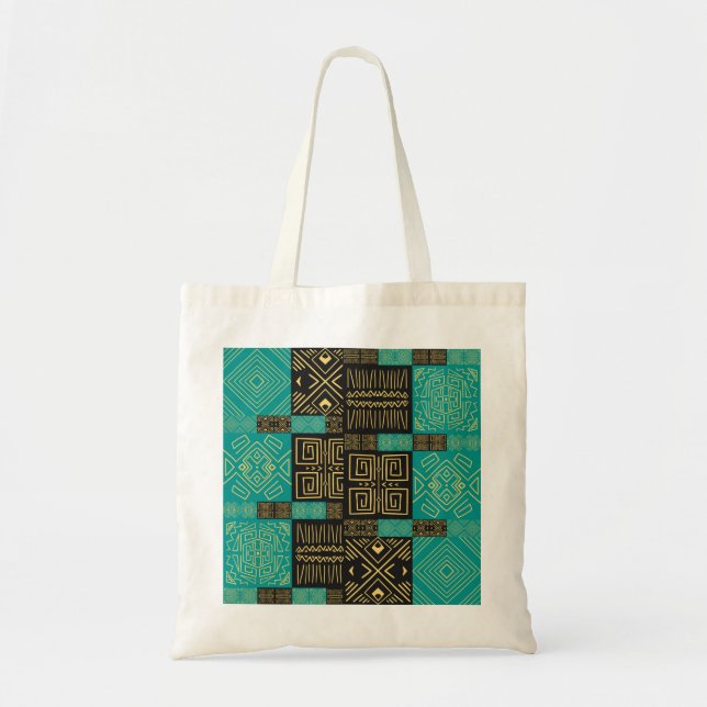 Elegant African Tribal Geometric Pattern  Tote Bag (Front)