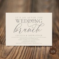 Elegant After The Wedding Brunch Modern Cream Grey