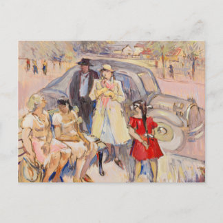 Elegant Afternoon Gathering – Vintage Postcard