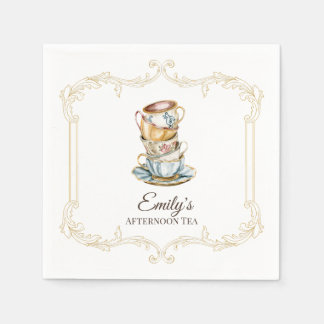 Elegant Afternoon Tea Bridal Shower Cocktail Napki Napkin