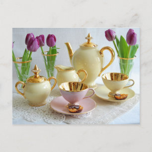 Elegant Afternoon Tea/Coffee Postcard