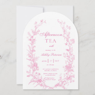 Elegant Afternoon Tea Party Girl Baby Shower Invitation
