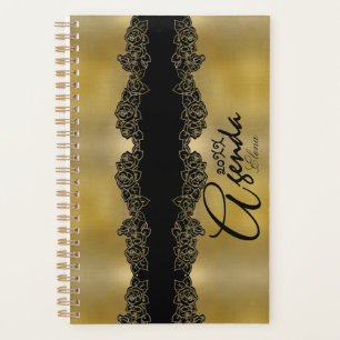 Elegant agenda with personalized roses