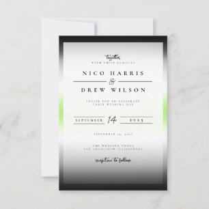 Elegant Agender Pride Wedding  Invitation