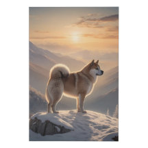 Elegant Akita Canvas Wall Art