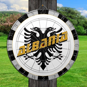 Elegant Albania Dartboard & Albanian Flag / board