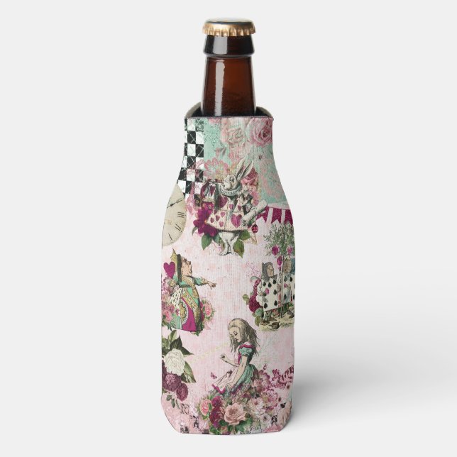 Elegant Alice in Wonderland Bottle Cooler (Bottle Front)