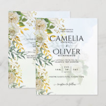 Elegant All-in-1 White Roses Botanical Wedding