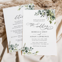 Elegant All In One Watercolor Greenery Wedding
