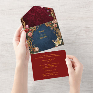 Elegant All In One Wedding Invitation