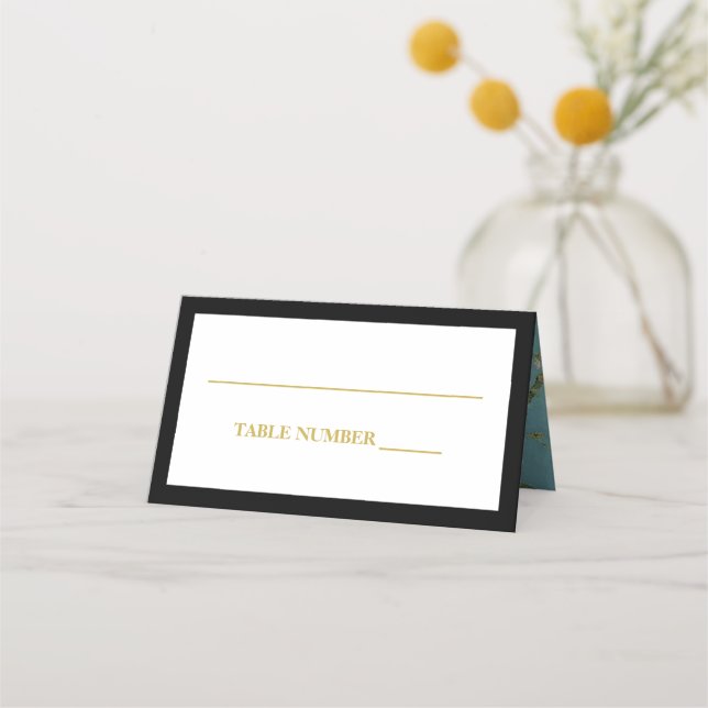 Elegant "Almond Blossom" Wedding Place Card (Front)