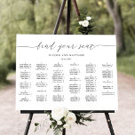 Elegant Alphabetical Wedding Seating Chart<br><div class="desc">Elegant alphabetical style wedding seating chart sign with beautiful "Find your seat" phrase in modern hand written calligraphy. Use our 6 columns to add your guest names, and if needed, you can always select "Edit using Design Tool" with button located at the end of the template text boxes, and increase...</div>