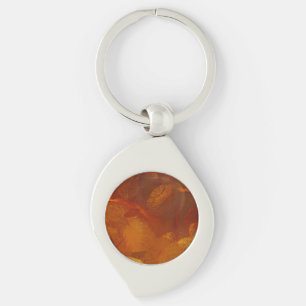 Elegant amber pattern key ring