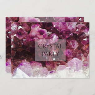 Elegant Amethyst Crystal Party Invitation