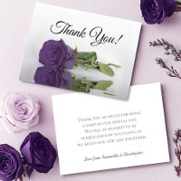 Elegant Amethyst Purple Rose Simple Wedding