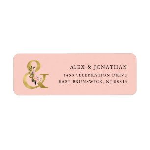 Elegant Ampersand Gold and Blush Floral Wedding