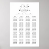 Elegant Ampersand Minimal Wedding Seating Chart