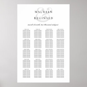 Elegant Ampersand Minimal Wedding Seating Chart