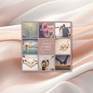 Elegant Ampersand Photo Collage Wedding Thank You