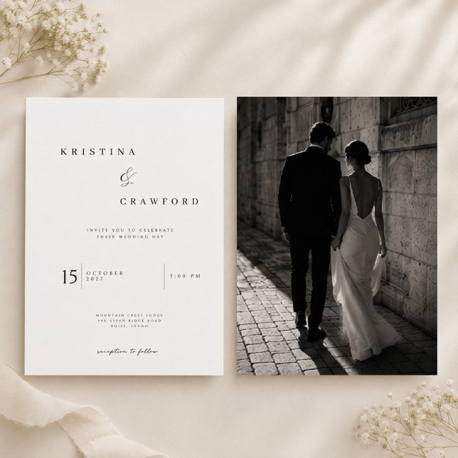 Elegant Ampersand Wedding Invitation Template (Creator Uploaded)