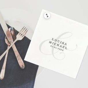 Elegant Ampersand Wedding Napkin