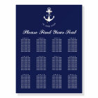 Elegant Anchor Nautical Wedding Seating Chart