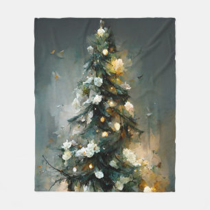 Elegant and Artistic Christmas Tree Fleece Blanket