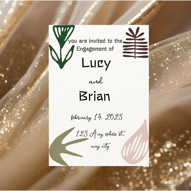 Elegant and artistic wedding invitation (Creator Uploaded)