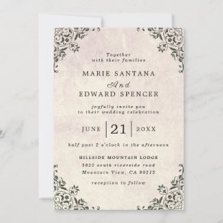 Elegant and cheerful custom wedding  invitation