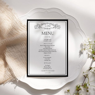 Elegant And Chic couple shower Bridal Shower Menu