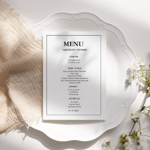 Elegant And Chic couple shower Bridal Shower Menu